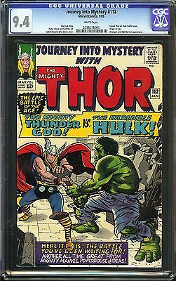 Journey Into Mystery 112 CGC 94 NM Origin Loki Classic Thor vs Hulk battle