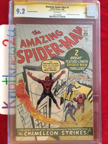 Amazing SpiderMan 1 GRR 1966  CGC 92 WHITE Stan Lee Signature
