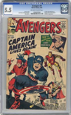 1964 Avengers 4 CGC 55 1st Silver Age Captain America