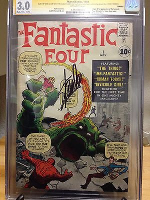 Fantatsic Four 1 CGC SS 30 Signed by Stan Lee