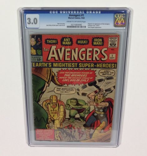 AVENGERS 1 KEY CGC 30 1st App of Avengers Sep1963 Marvel Comics