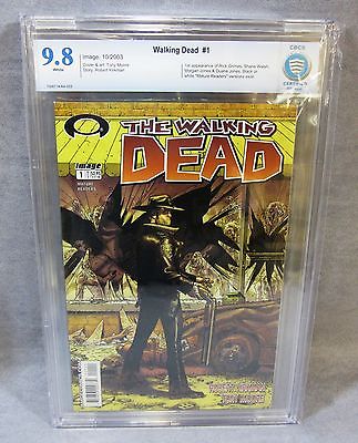 THE WALKING DEAD 1 First Print CBCS 98 NMMT Robert Kirkman Image Comics cgc