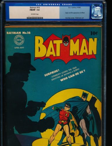 Batman  16  origin  1st appearance Alfred CGC 70 OFFWHITE Pgs