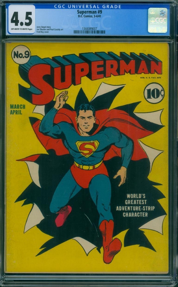 SUPERMAN 9 CGC 45  OWW PAGES
