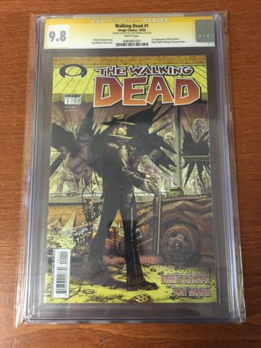 The Walking Dead 1 OMFG 98 Signed Sketch By Tony Moore  Comic Book  CGC