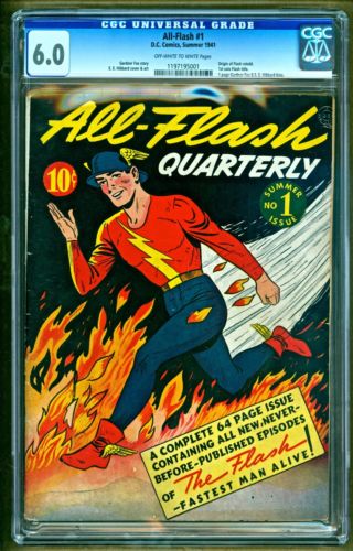 AllFlash Quarterly 1 1941 DC Origin Retold 1st GA solo CGC 60 NO RESERVE