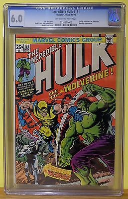 INCREDIBLE HULK 181  CGC 60  1st Full App of WOLVERINE EXCELLENT EYE APPEAL