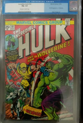 The Incredible Hulk 181 Nov 1974 MarvelCGC 65 First appearance of Wolverine