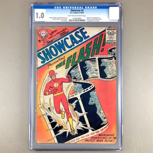 Showcase 4 CGC 10 1956 Origin  1st SA appearance of the FLASH BARRY ALLEN