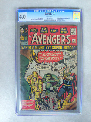 Avengers 1 CGC 40 1st appearance OW Pgs Thor Hulk Captain America Iron Man