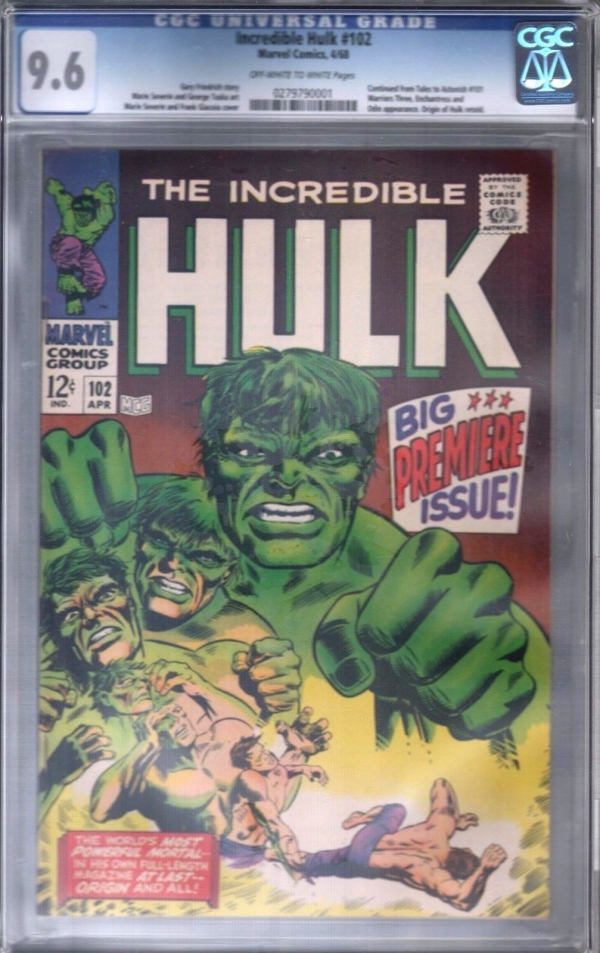 CGC 96 OWWP Incredible Hulk 102 