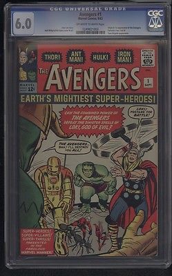 Marvel Comics THE AVENGERS 1 91963 1st APP Avengers Fantastic 4 Loki CGC 60