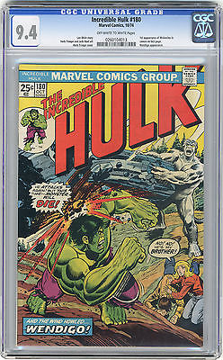 1974 Incredible Hulk 180 CGC 94 1st Wolverine Cameo