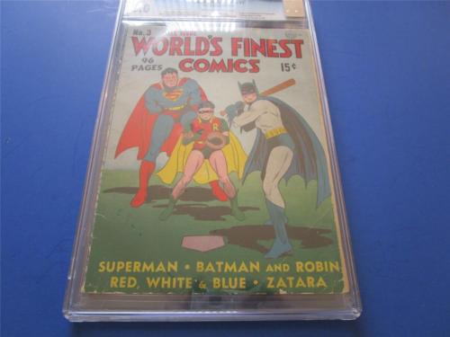 Worlds Finest Comics 3 Autumn 1941 DC CGC 30 First Scarecrow Key Comic