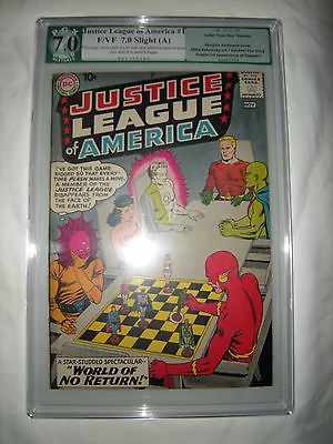 JUSTICE LEAGUE OF AMERICA 1  1960 ORIGINAL 1ST PRINT  PGX GRADED 70 LIKE CGC