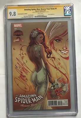 Amazing SpiderMan Renew your Vows 1 CGC 98 SS Sketched JScott Campbell 