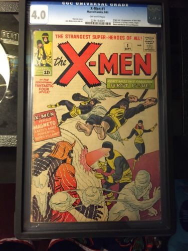 The XMen 1 Sep 1963 Marvel CGC 40 1st App OW Pages Key Silver Age