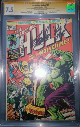 Incredible Hulk 181 CGC SS 75 sign by Lee Wein  the late Herb Trimpe
