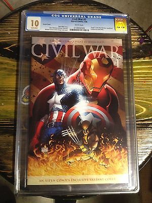 Civil War 1 CGC 100 Universal grade Aspen VariantAvengersXmen