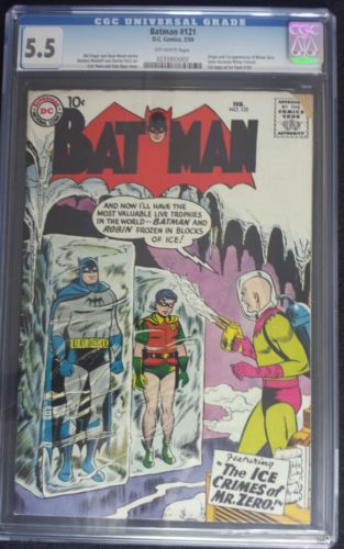 Batman 121 CGC 55 OW 259  DC Comics 1st Appearance Mr Freeze Scarce