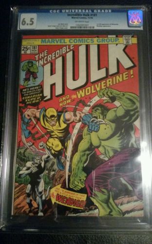 Incredible Hulk 181 Comic Book CGC 65 1st Full Wolverine Appearance Key Book
