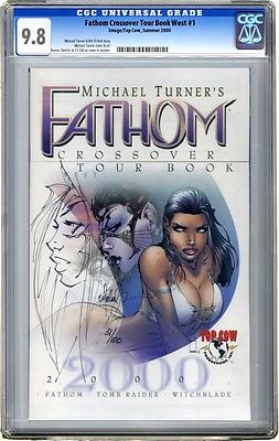 FATHOM TOUR WEST 1 CGC 98 SIGNED ORIGINAL SKETCH MICHAEL TURNER ASPEN LTD 100