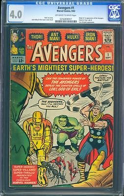 Avengers 1 CGC 40 OWW Silver Age Key Marvel 1st Appearance Avengers LK