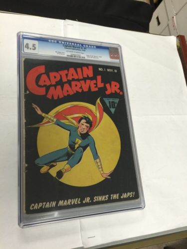 Captain Marvel Jr 1 Cgc 45 Off White To White Pages Nazi Appearance 
