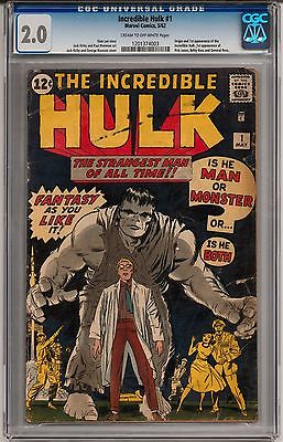 Incredible Hulk 1 CGC 20 COW Origin  1st appearance of the Hulk