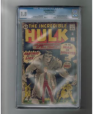 INCREDIBLE HULK V1 1 CGC Grade 18 Major Silver Age key issue