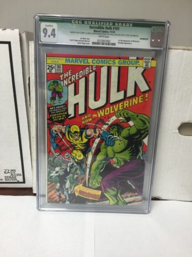 Incredible Hulk 181 Cgc 94 White Pages Qualified 1St Wolverine Stunning Copy 