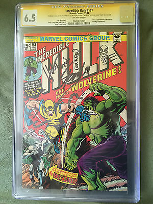 The Incredible Hulk 181 CGC SS 65 Signed 3x With Rare Head Sketch  
