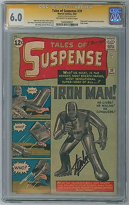 Tales of Suspense 39 CGC 60  1st Iron Man 1963 Marvel  Stan Lee Signature 