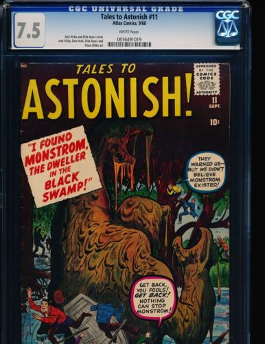 Tales To Astonish  11  Jack Kirby coverart  Ditko art CGC 75 WHITE Pgs