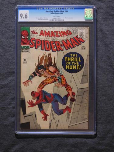 The Amazing SpiderMan 34 1966 Marvel CGC 96 WHITE PAGES KRAVEN LEE DITKO