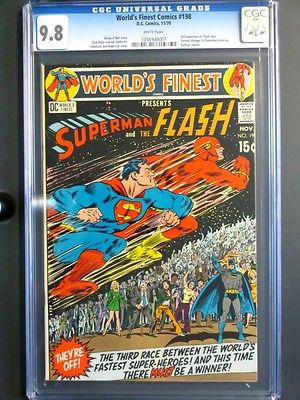 Worlds Finest Comics 198 DC 1970  CGC 98 NMMT  3rd Superman VS Flash race
