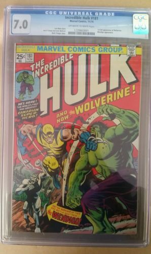 The Incredible Hulk 181 Nov 1974 Marvel CGC 70 1st appearance of Wolverine 