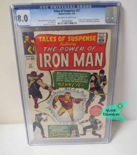 Vintage 1964 MARVEL TALES OF SUSPENSE IRON MAN CGC 80 1st HAWKEYE Key Issue