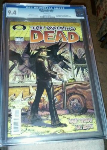 WALKING DEAD 1 CGC 94 NM 1st print Rick Grimes Zombies white pages 