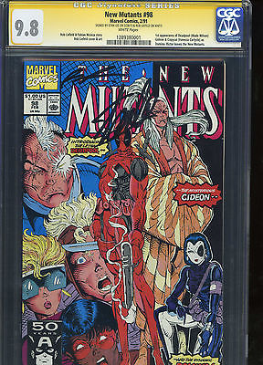 New Mutants 98 CGC 98 2x SS Rob Liefeld  Stan Lee 1st DEADPOOL