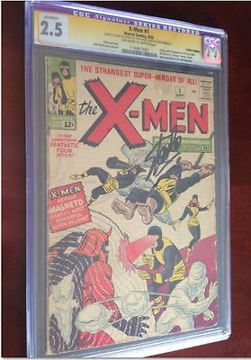 XMen 1 CGC 25 comic Signed by Stan Lee
