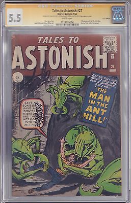 RARE TALES TO ASTONISH 27 1ST ANTMAN CGC 55 WP SS Lee and Lieber UK Edition
