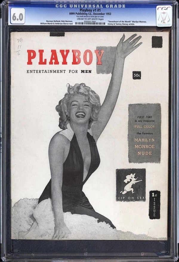 PLAYBOY 1 CGC FN 60 UNRESTORED HMH 1st PRINTING 1953  MARILYN MONROE COVER