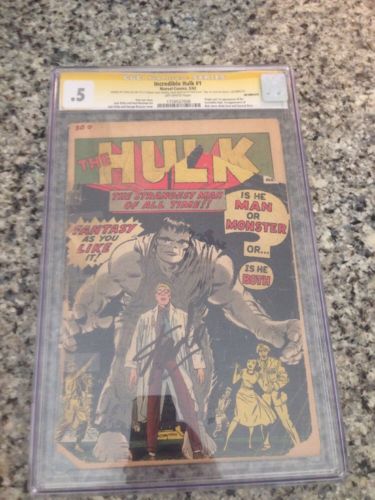 Incredible Hulk  1 Issue 1 Cgc 05 Signed By Stan Lee From Avengers  Captain