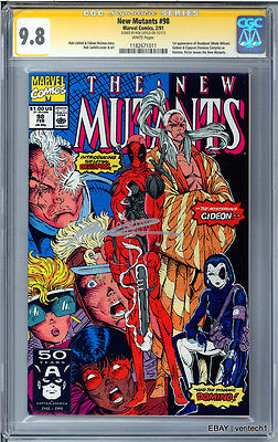 NEW MUTANTS 98 CGC 98 SS FIRST DEADPOOL signed by Rob Liefeld Marvel Movie