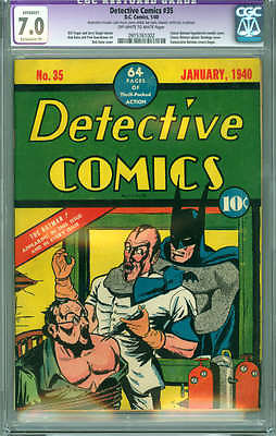 Detective Comics 35 CGC 70 FVF Batman Hypodermic Needle cover Rare