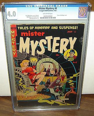 Mister Mystery 6 CGC 40 OW p Classic bondage cover Aragon 1952 c04270