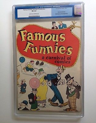 FAMOUS FUNNIES A Carnival Of Comics 1933 CGC graded FN 60 RARE 2nd Comic Book 