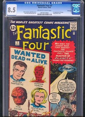 Fantastic Four 7 CGC 85 Oct 1962  OW W pgs Winnipeg pedigree
