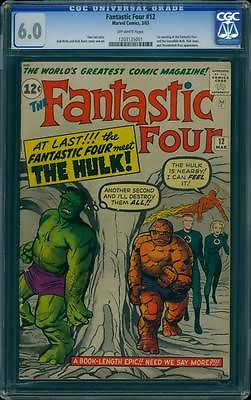 Fantastic Four 12 CGC 60 OW Silver Age Key Marvel Comic 1st Hulk Crossover LK
